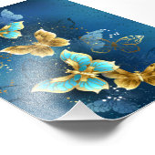 Goldene Schmetterlinge Fotodruck (Ecke)