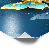 Goldene Schmetterlinge Fotodruck (Ecke)