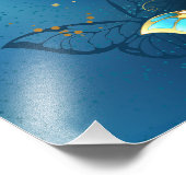 Goldene Schmetterlinge Fotodruck (Ecke)