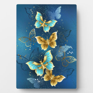 Goldene Schmetterlinge Fotoplatte