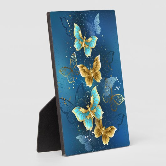 Goldene Schmetterlinge Fotoplatte (Seite)