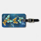 Goldene Schmetterlinge Gepäckanhänger (Vorderseite horizontal)