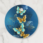 Goldene Schmetterlinge Geschenkanhänger (Rückseite)