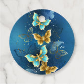 Goldene Schmetterlinge Geschenkanhänger (Vorderseite)