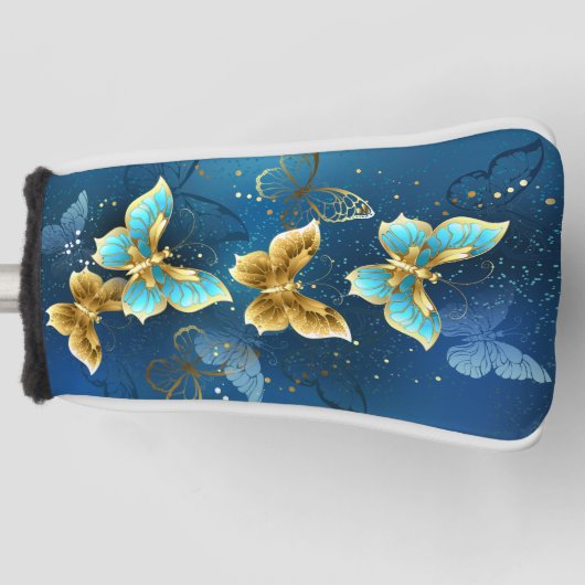 Goldene Schmetterlinge Golf Headcover (Vorderseite)