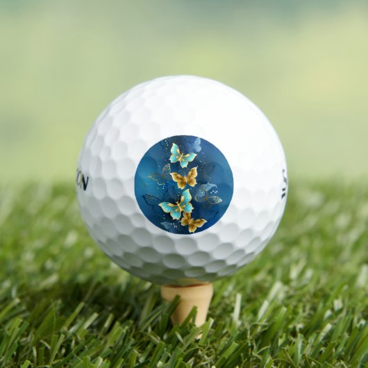 Goldene Schmetterlinge Golfball (Insitu T-Shirt)