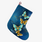 Goldene Schmetterlinge Großer Weihnachtsstrumpf (Vorderansicht (hängend))
