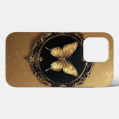Goldene Schmetterlinge im Verzierten Gerahmten Des Case-Mate iPhone Hülle (Rückseite (Horizontal))