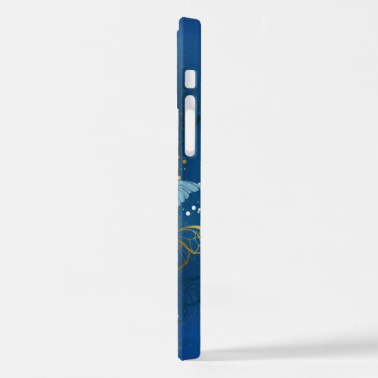 Goldene Schmetterlinge iPhone Hülle (Linke Seite)