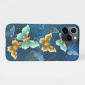 Goldene Schmetterlinge iPhone Hülle (Rückseite (Horizontal))