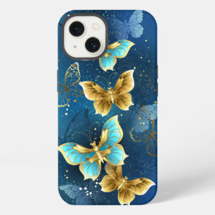Goldene Schmetterlinge iPhone 13 Hülle