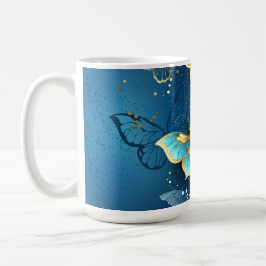 Goldene Schmetterlinge Kaffeetasse (Links)