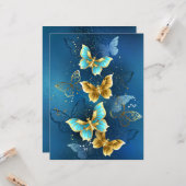 Goldene Schmetterlinge Karte (Vorderseite/Rückseite Beispiel)
