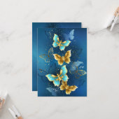 Goldene Schmetterlinge Karte (Vorderseite/Rückseite Beispiel)
