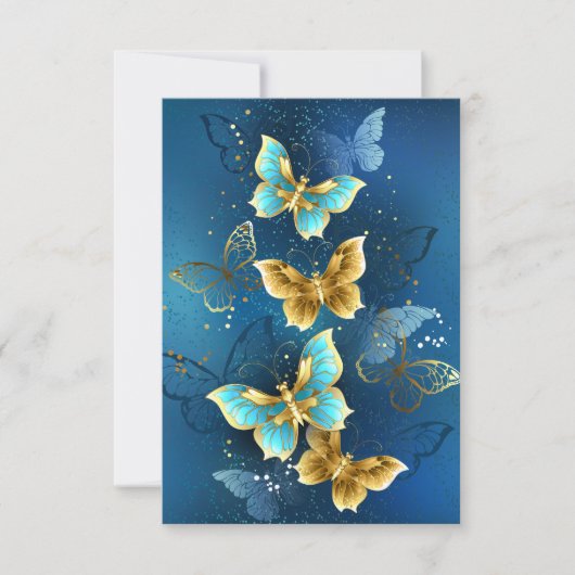 Goldene Schmetterlinge Karte (Vorderseite)
