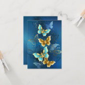 Goldene Schmetterlinge Karte (Vorderseite/Rückseite Beispiel)