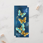 Goldene Schmetterlinge Karte (Vorderseite/Rückseite Beispiel)