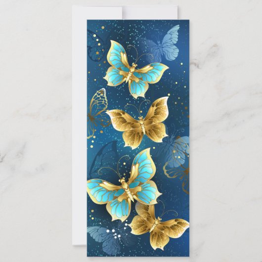Goldene Schmetterlinge Karte (Vorderseite)