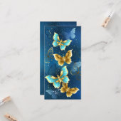 Goldene Schmetterlinge Karte (Vorderseite/Rückseite Beispiel)