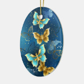 Goldene Schmetterlinge Keramik Ornament (Links)