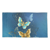 Goldene Schmetterlinge Kissenbezug (Rückseite)