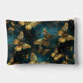 Goldene Schmetterlinge Klein Zubehörtasche (Rückseite)