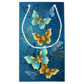 Goldene Schmetterlinge Kleine Geschenktüte (Rückseite)