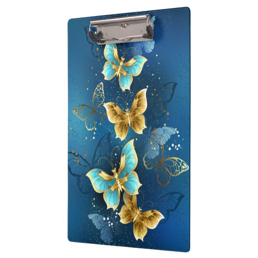 Goldene Schmetterlinge Klemmbrett (Links)