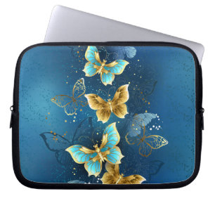 Goldene Schmetterlinge Laptopschutzhülle