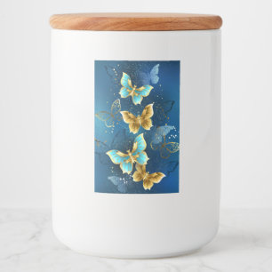 Goldene Schmetterlinge Lebensmitteletikett