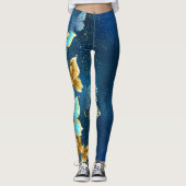 Goldene Schmetterlinge Leggings (Vorderseite)