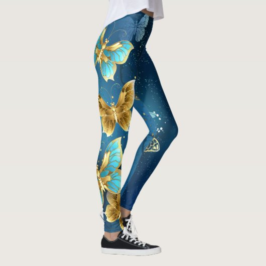 Goldene Schmetterlinge Leggings (Rechts)
