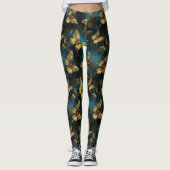 Goldene Schmetterlinge Leggings (Vorderseite)