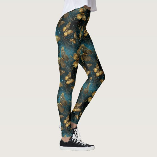 Goldene Schmetterlinge Leggings (Rechts)
