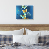Goldene Schmetterlinge Leinwanddruck (Insitu (Schlafzimmer))