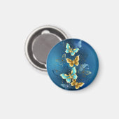 Goldene Schmetterlinge Magnet (Vorderseite/Rückseite)