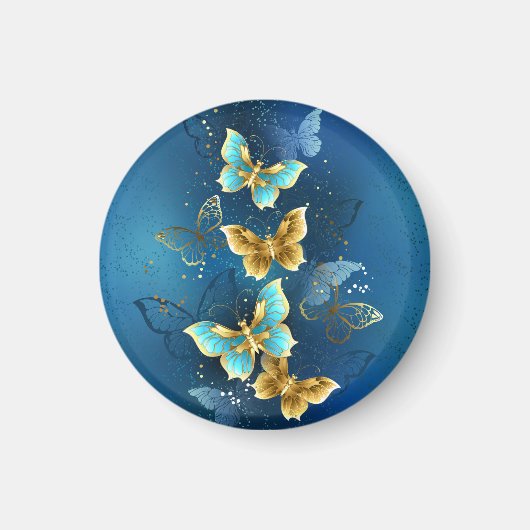 Goldene Schmetterlinge Magnet (Vorne)
