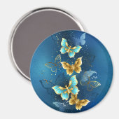 Goldene Schmetterlinge Magnet (Vorderseite/Rückseite)
