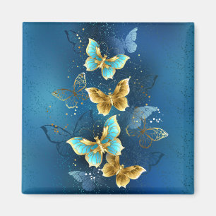 Goldene Schmetterlinge Magnet
