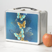 Goldene Schmetterlinge Metall Brotdose (Beispiel)