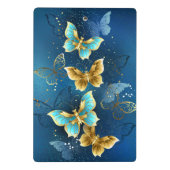 Goldene Schmetterlinge Mini Klemmbrett (Rückseite)