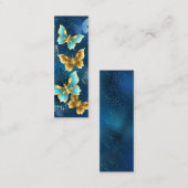 Goldene Schmetterlinge Mini Visitenkarte (Vorne/Hinten)