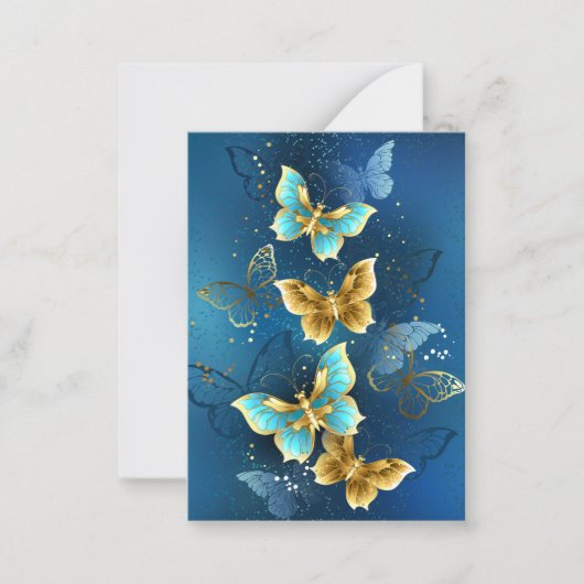 Goldene Schmetterlinge Mitteilungskarte (Vorderseite)
