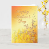 Goldene Schmetterlinge Muttertagskarte Karte (Gelbe Blume)