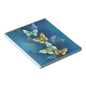 Goldene Schmetterlinge Notizblock (angewinkelt)