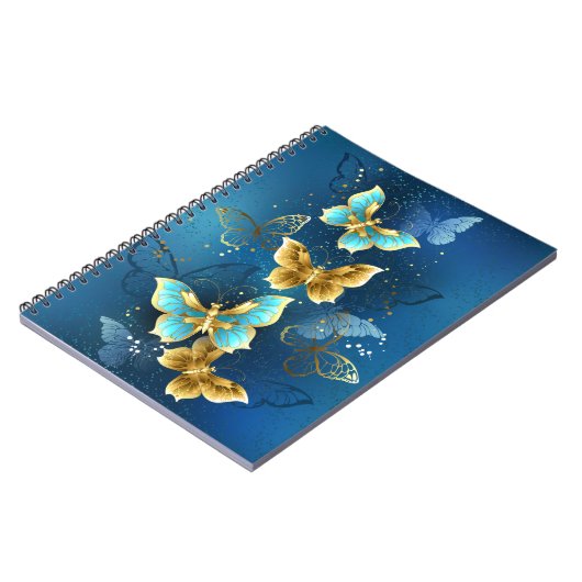 Goldene Schmetterlinge Notizblock (Linke Seite)