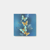 Goldene Schmetterlinge Post-it Klebezettel (Vorderseite)