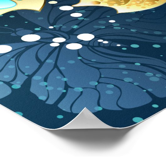 Goldene Schmetterlinge Poster (Ecke)