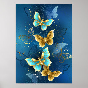 Goldene Schmetterlinge Poster
