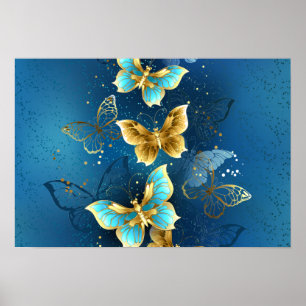 Goldene Schmetterlinge Poster
